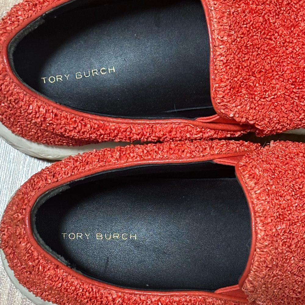 TORY BURCH LADYBUG SLIP-ON SNEAKER 🐞 SIZE 10 EUC PIPER RED - Picture 9 of 13